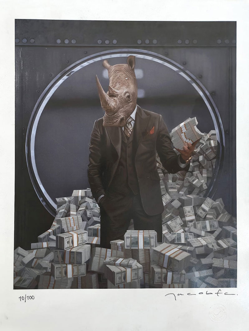 Obra "El protector de la fortuna" - Jacob Flores